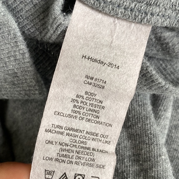 Armani Exchange size Small Grey sports jacket Hoodie Sweatshirt kangaroo pockets - Picture 5 of 5